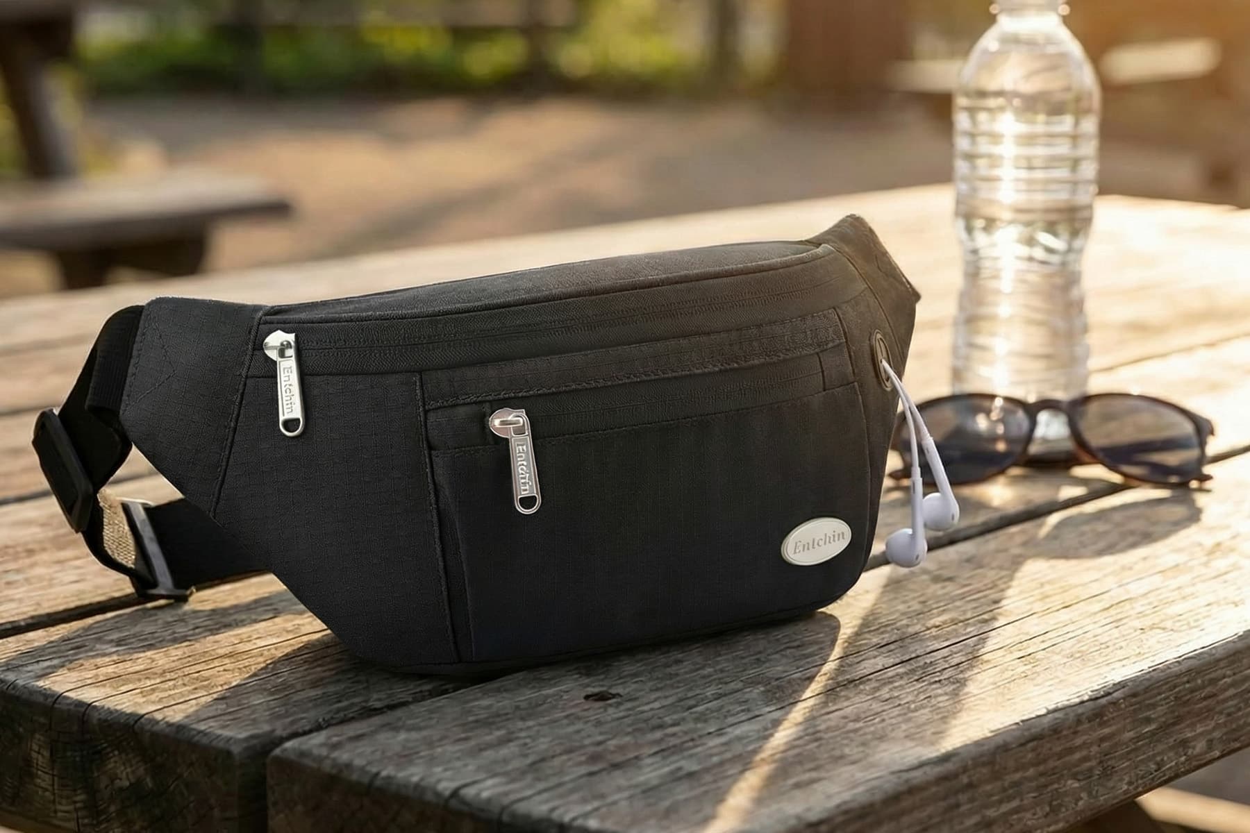 4-Zipper Pocket Crossbody Belt Bag