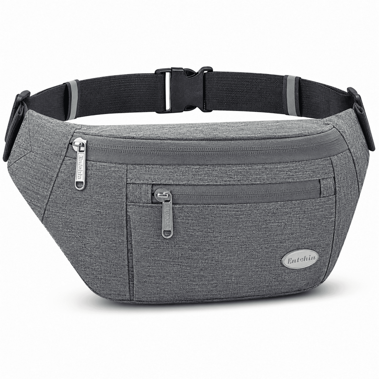 gray fanny pack
